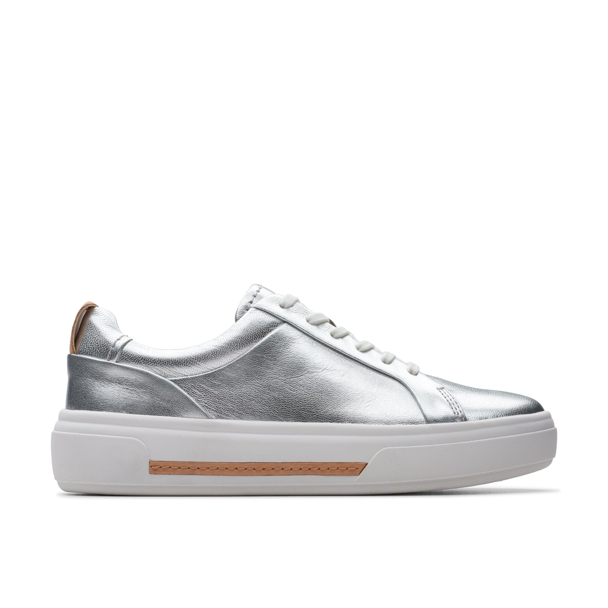 Clarks HOLLYHOCKWALK Silver Lea, plateado, 41 EU