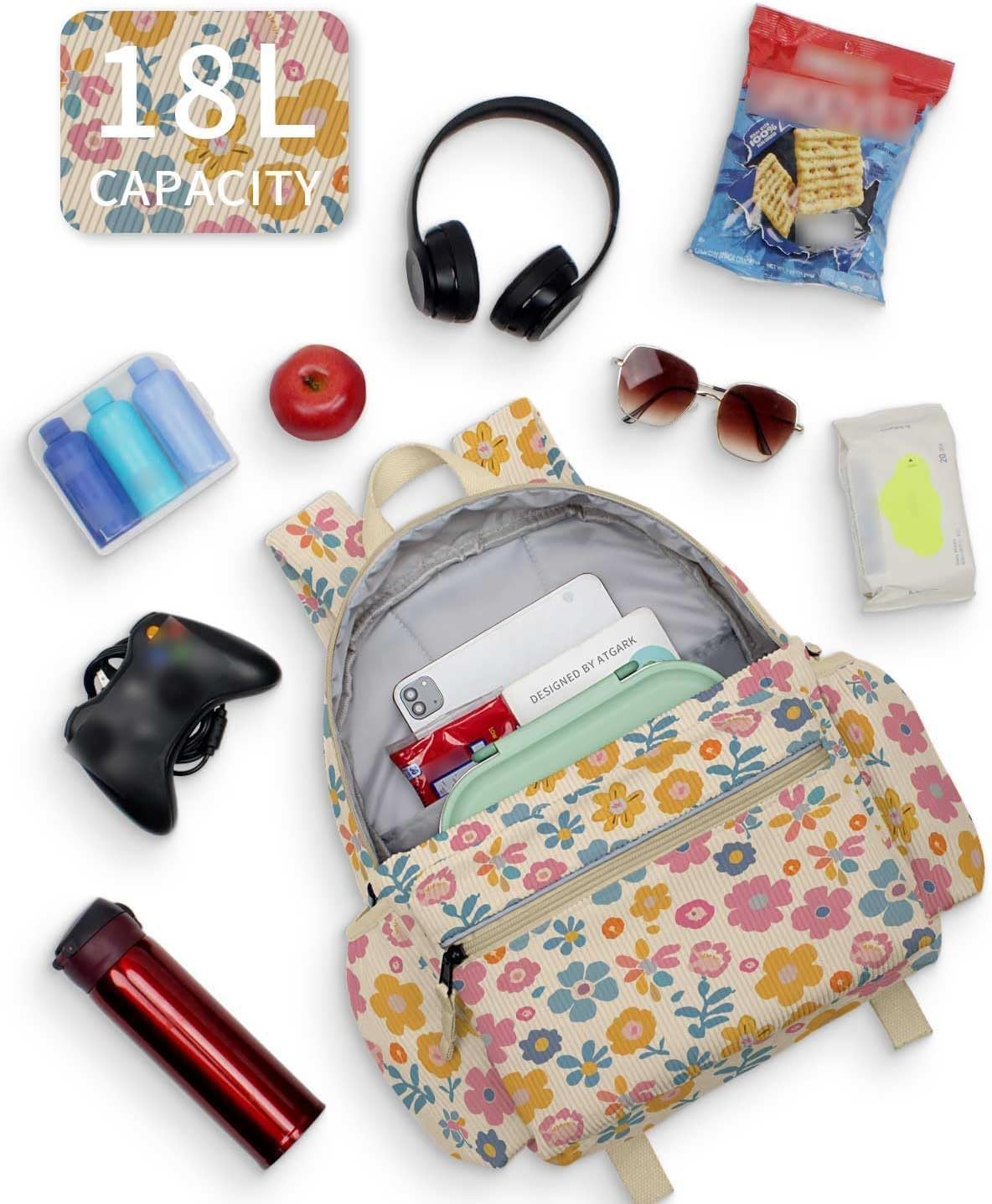 Corduroy Toddler Backpack for Girls 2-5: Preschool Backpack for Girls - Image 6