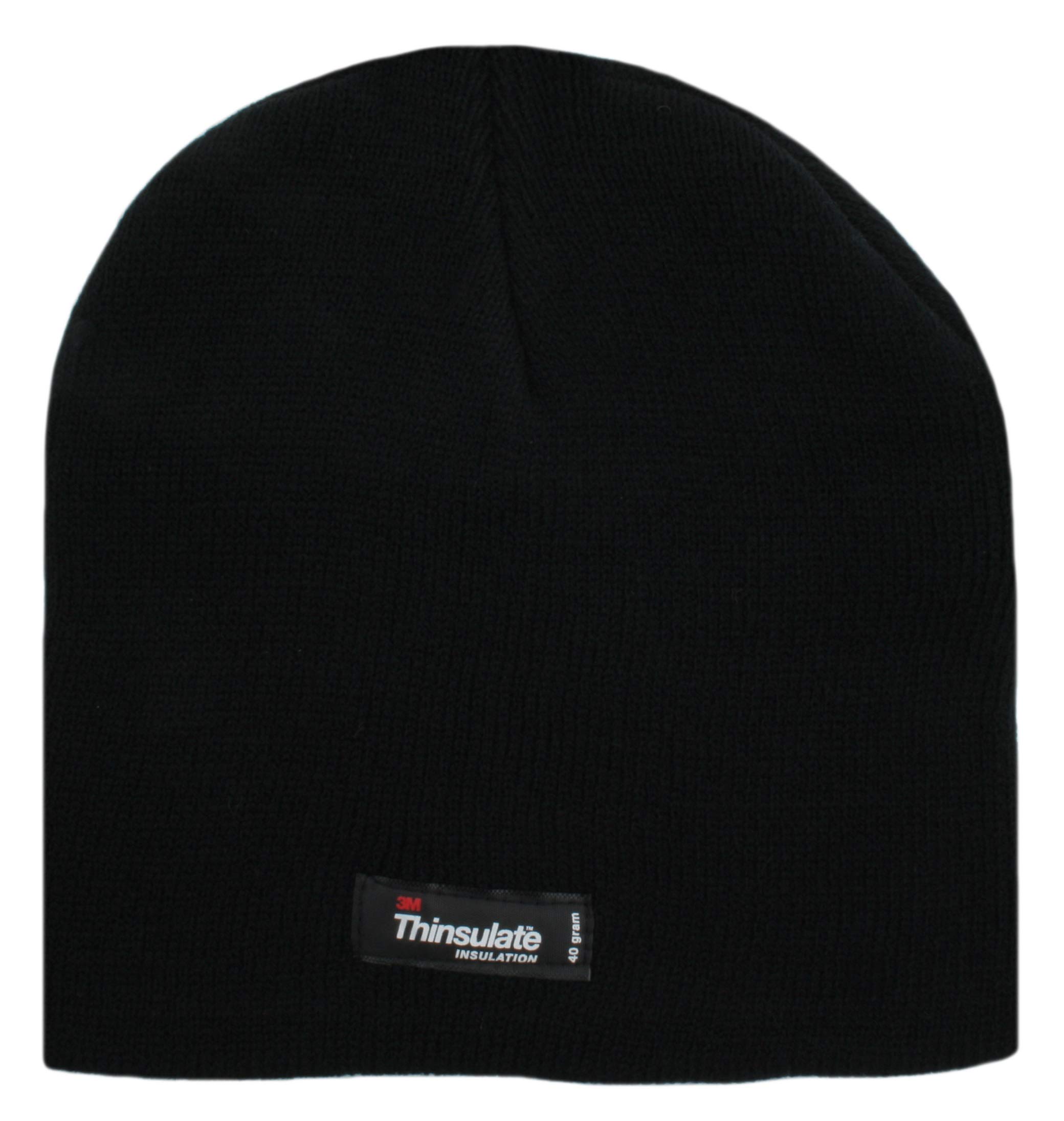 Rjm Black Children's Thermal Thinsulate Beanie Hat 11-13 Years
