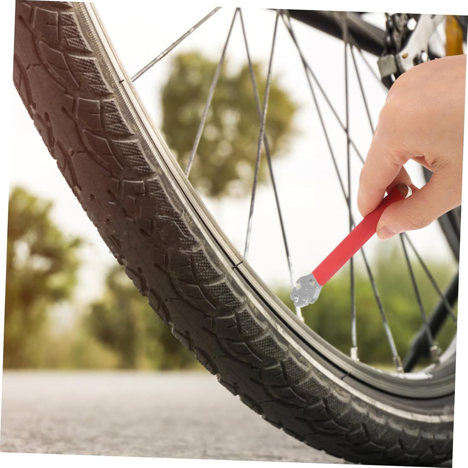 Bicycle Spoke Wrench Tool for Fast Wheel Truing and Colorful Spoke Cap Installation for Mountain and Road Cycling Maintenance