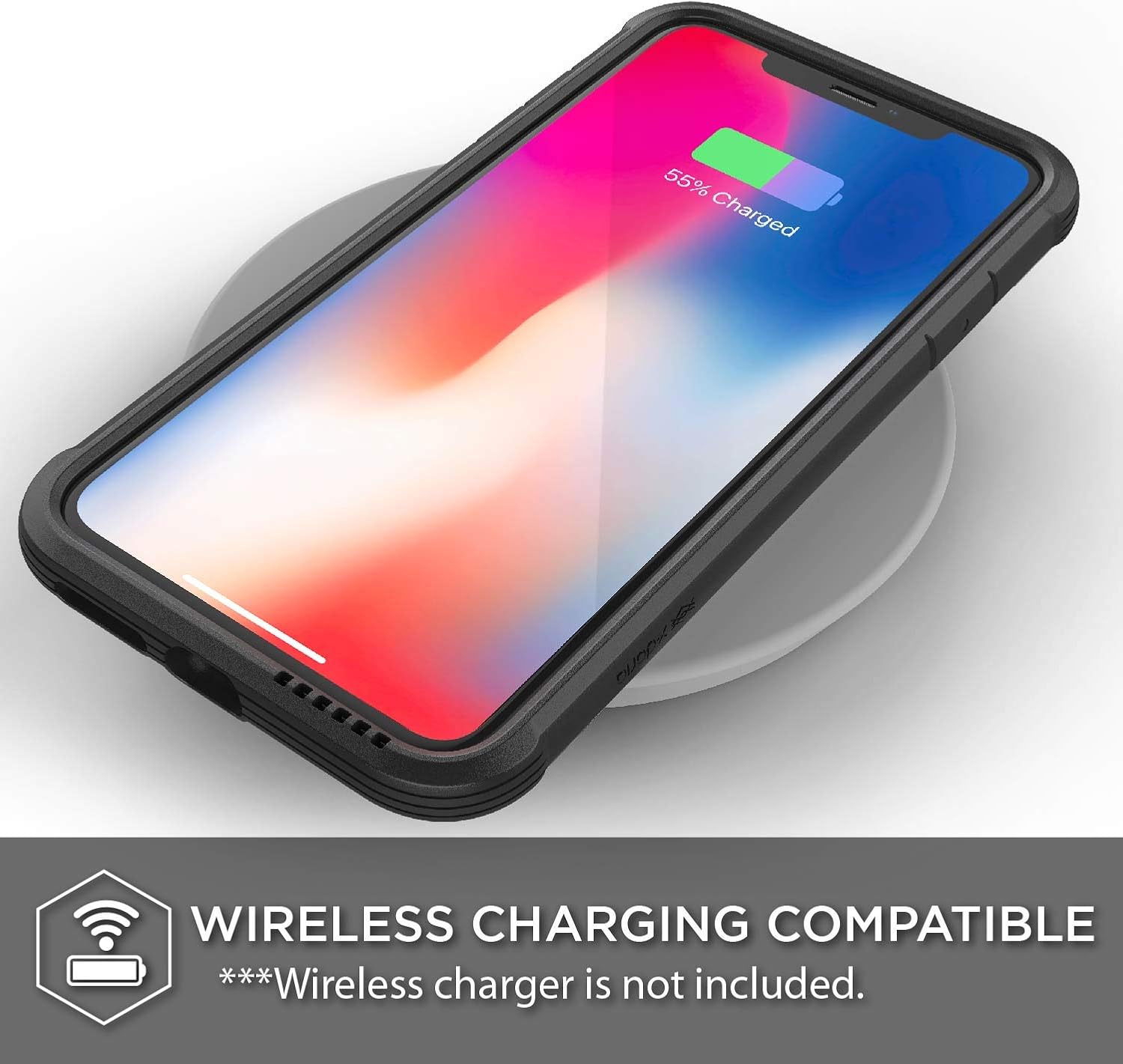 Raptic Shield, Compatible with Apple iPhone Xs Max (Formerly Defense Shield) - Military Grade Drop Tested, Anodized Aluminum, TPU, and Polycarbonate Protective Case for Apple iPhone Xs Max, Black