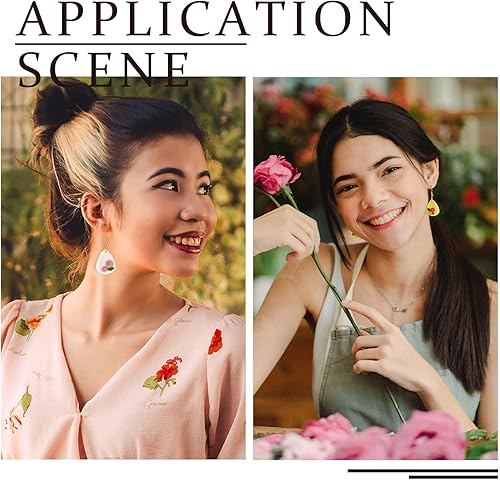 Miniatura 5 de Craftdady 9 moldes de silicona de cabujón para conchas, hojas de flores, fresas, cuentas de resina, colgantes de fundición de joyería, molde para