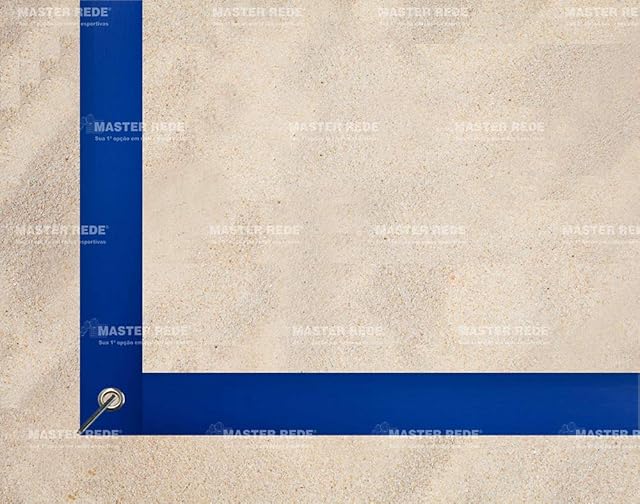 Master Rede Marcação Fita Volei De Praia Profissional 5 cm, 6 peças, Azul
