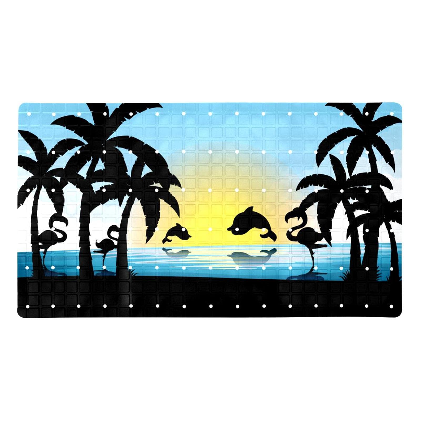 Tapis de bain antidérapant un moment de détente marin en PVC 40x70