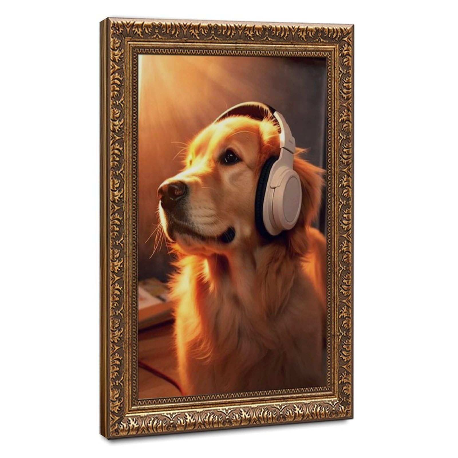 Bareronor Golden Retriever Poster Canvas Poster Bedroom Decor Landscape Office Room Decor Gift 24" L X 36" W