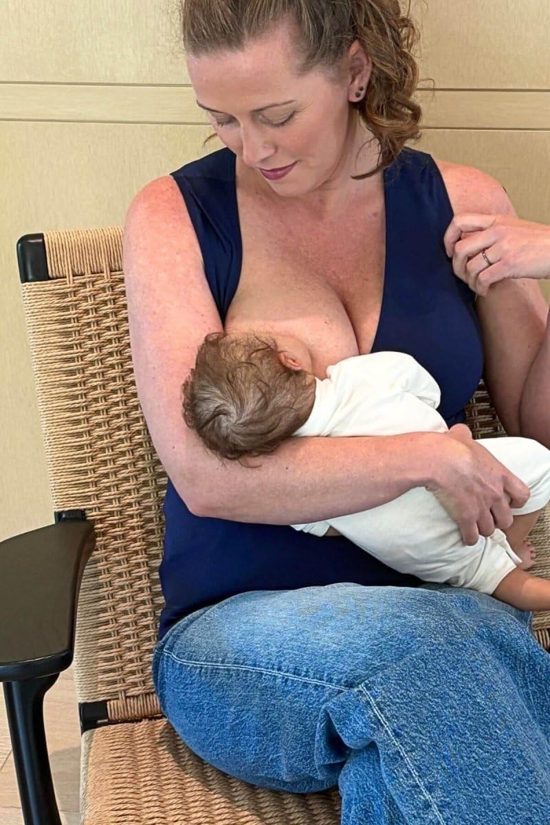 Simple Nursing Tank - Seamless Maternity Nursing Tanks with Pull-Aside Access - Pregnancy to Postpartum