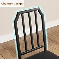 Vista 5 de IDEALHOUSE Juego de 4 mesas de comedor para 4, juego de 4 mesas de cocina con sillas tapizadas, juego de mesa de comedor con sillas de cocina, fácil