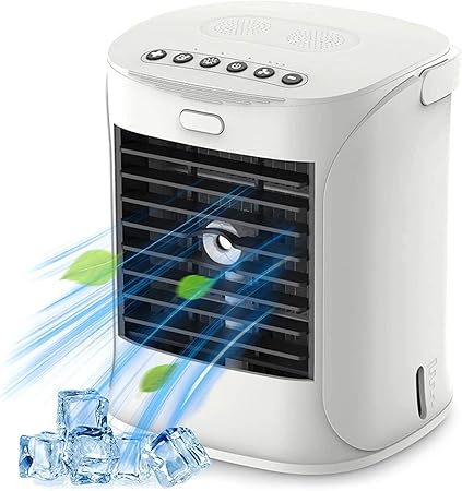 Amazon Sanvu 冷風機 冷風扇 扇風機 小型 自動首振り 冷風扇風機 強力 卓上冷風機 風力3階段切替 タイマー設定 給水お知らせ機能 ミニクーラー Led付き 上下角度調整 送風 加湿 冷却 空気清浄 熱中症対策 省エネ スポットエアコン スポットクーラー 軽量 Pse認証済 日本