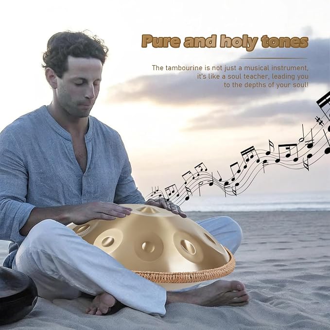 Handpan 22 pulgadas, 12 notas, tambor de acero premium miniatura 3