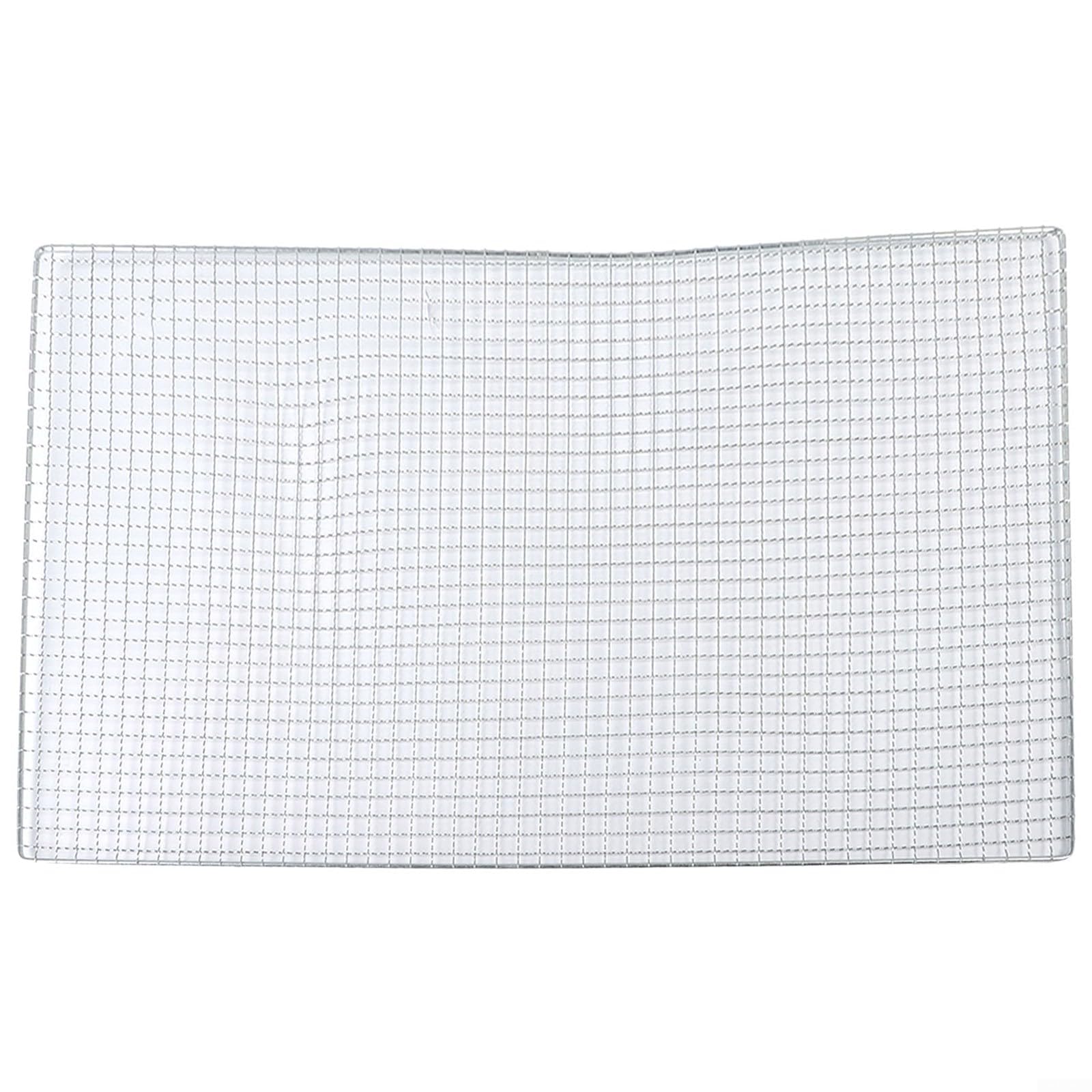 Red de malla de acero inoxidable de alta calidad para asar perfectamente carne de res, pollo, pescado y verduras, accesorio de barbacoa de 60 x 40 cm para cocinar al aire libre