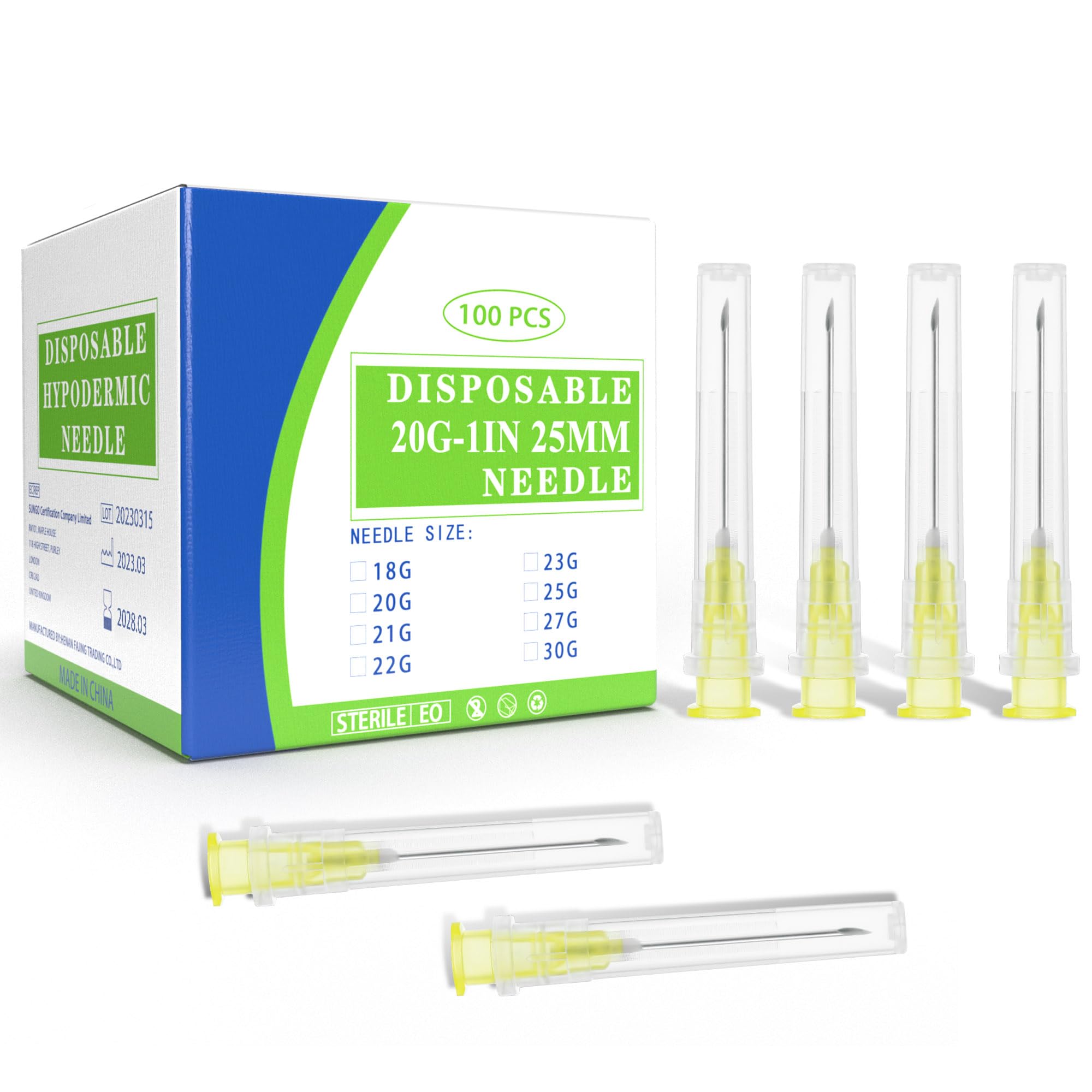 100 Pack 25 Gauge 1/2 Inch Needle Disposable Luer Lock Needles Dispensing Lab Supplies,Individually Sealed Packaging — Amazon image 11