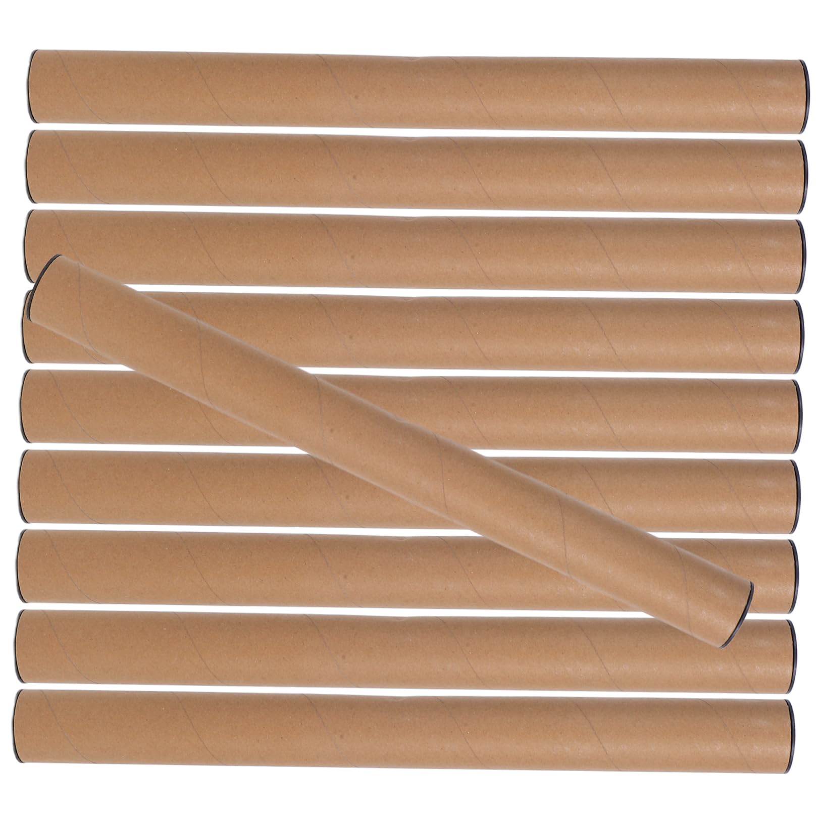 Cabilock 10 Tubos de Cartón Material Papel y Plástico con Cierre Seguro y Almacenamiento Ahorrador de Espacio, Color Caqui Adecuado para Protección y Embalaje para Envío de Carteles