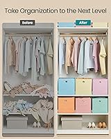 Vista 7 de SONGMICS Cubitos de almacenamiento, juego de 6 cajas de almacenamiento plegables sin olor, 10.2 x 10.2 x 11 pulgadas, organizadores de armario