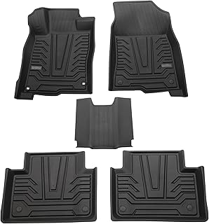 Richeer Floor Mats for 2016-2021 Honda Civic Sedan/Hatchback or Type R, Black Heavy Duty TPE All Weather Protection Floor Mat Liner 1st and 2nd: Front Left and Right & Rear with Full Set Liners