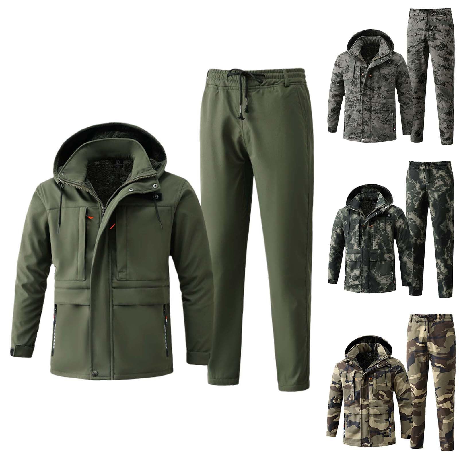 Tuta da Sci Outdoor da Uomo 2 Pezzi Tute Snowboard Tuta Combattimento Abbigliamento Militare Moda Invernale Impermeabile Mantieni Caldo Giacca Sci + Set Pantaloni Neve Sportiva