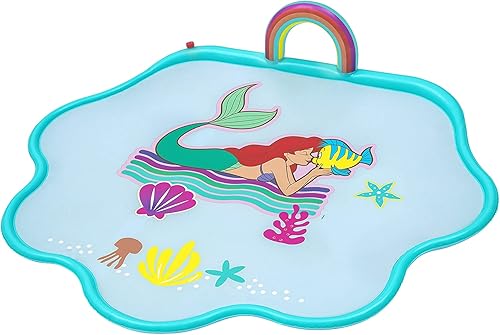 Disney Little Mermaid Splash Pad  Juguete de agua con aspersor al aire libre para niños  Hecho para niños a partir de 2 años