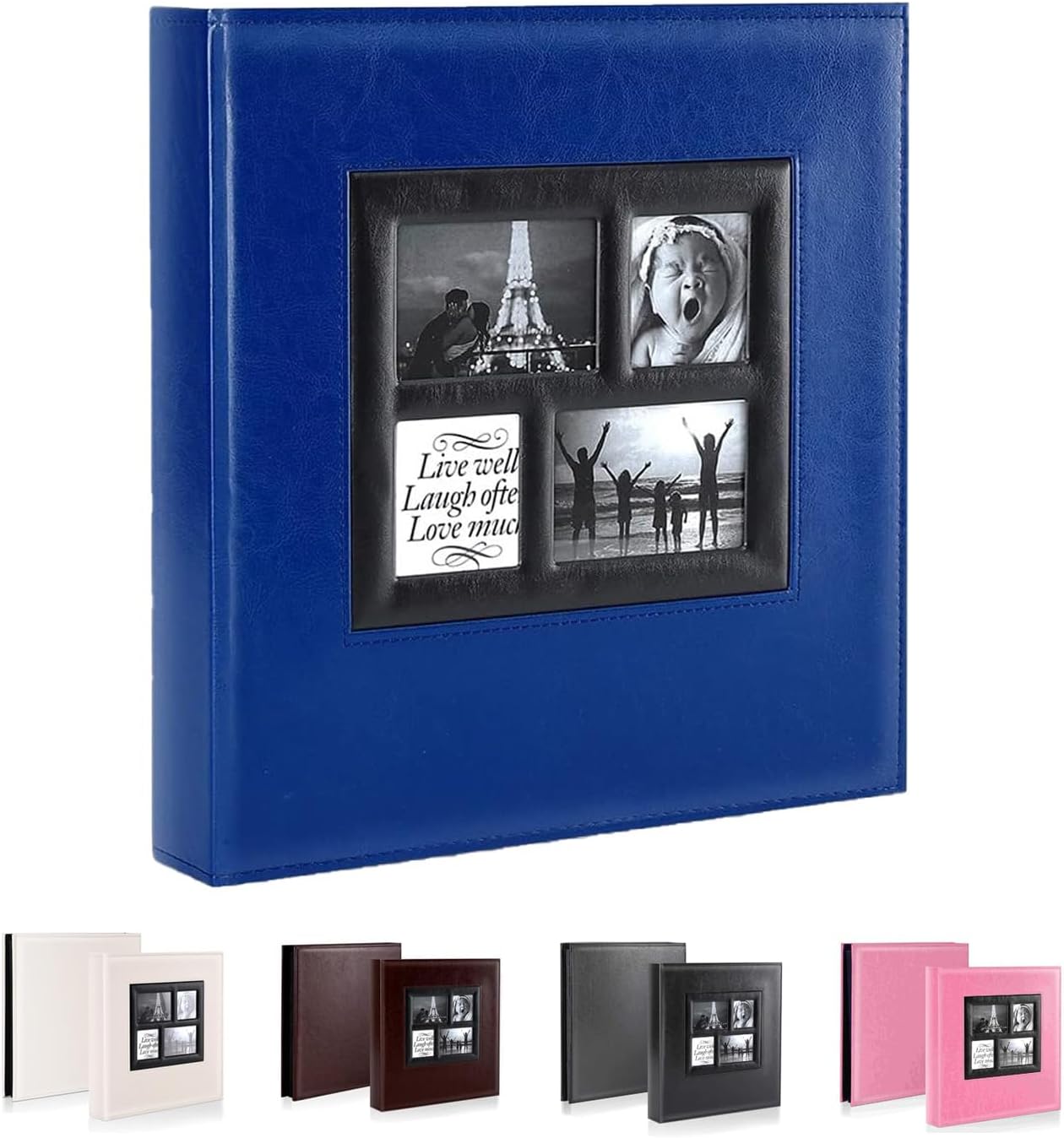 Photo Album 4x6 500 Pockets Photos, Extra Large Capacity Family Wedding Picture Albums Holds 500 Horizontal and Vertical Photos, Blue