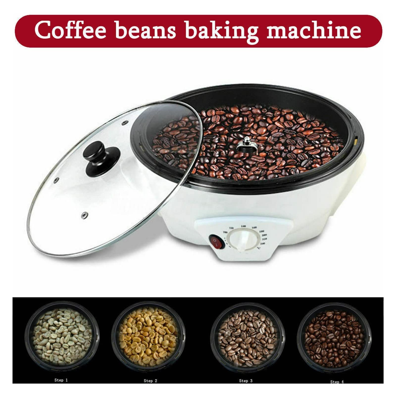 Elektryczna maszyna do pieczenia ziaren kawy 1500G 1200W domowego biura orzeszki ziemne, orzechy, popcorn ryżowy, prażenie Zapewnij Stabilność