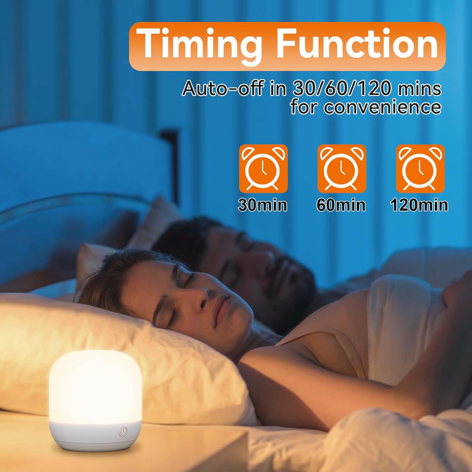 SUNMORY Rechargeable Night Light, Small Table Lamp for Bedroom, Dimmable Bedside Lamp with Magnetic Charging Station, Cordless Nightstand Lamp, LED Lights with 12 RGB Colors, Timer & Remote Control