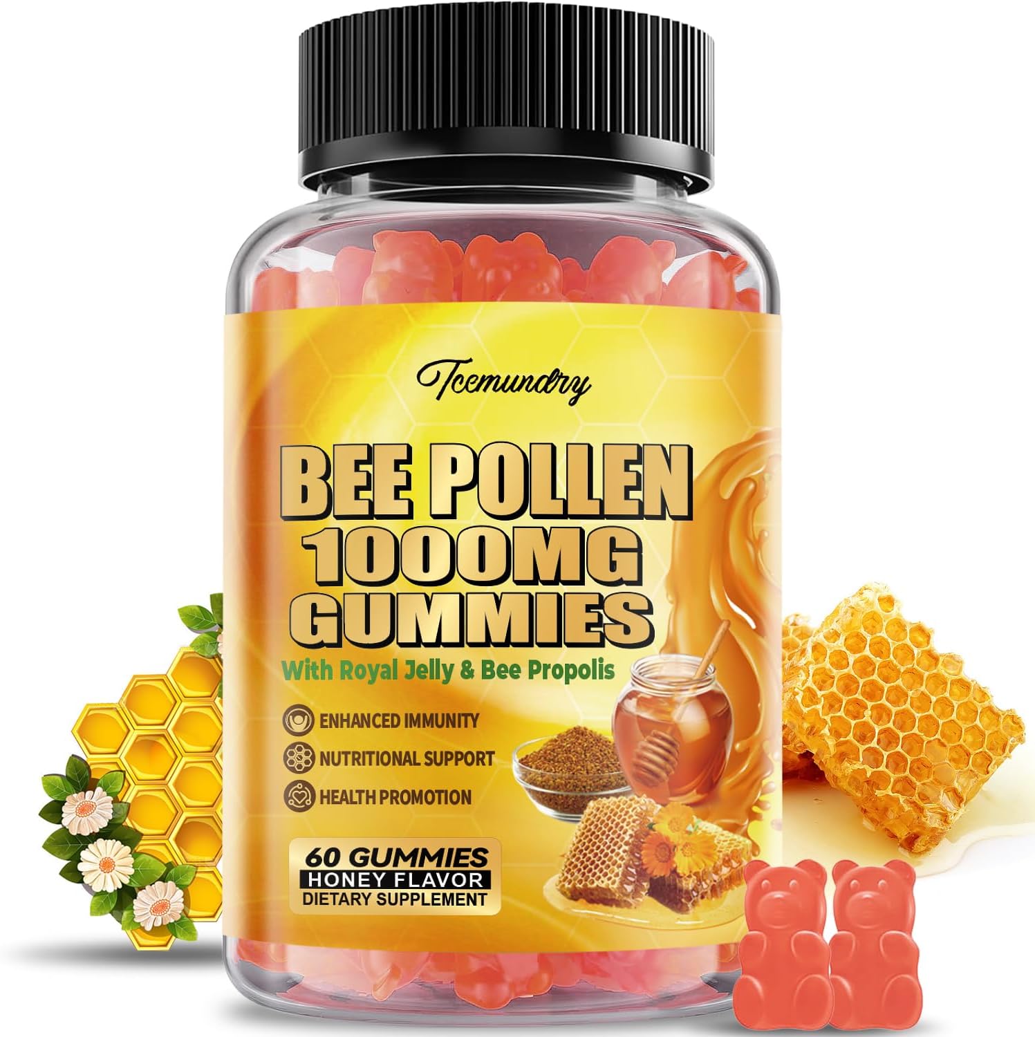 Amazon.com: Bee Health Pollen 100 Capsules 500Mg : Health & Household