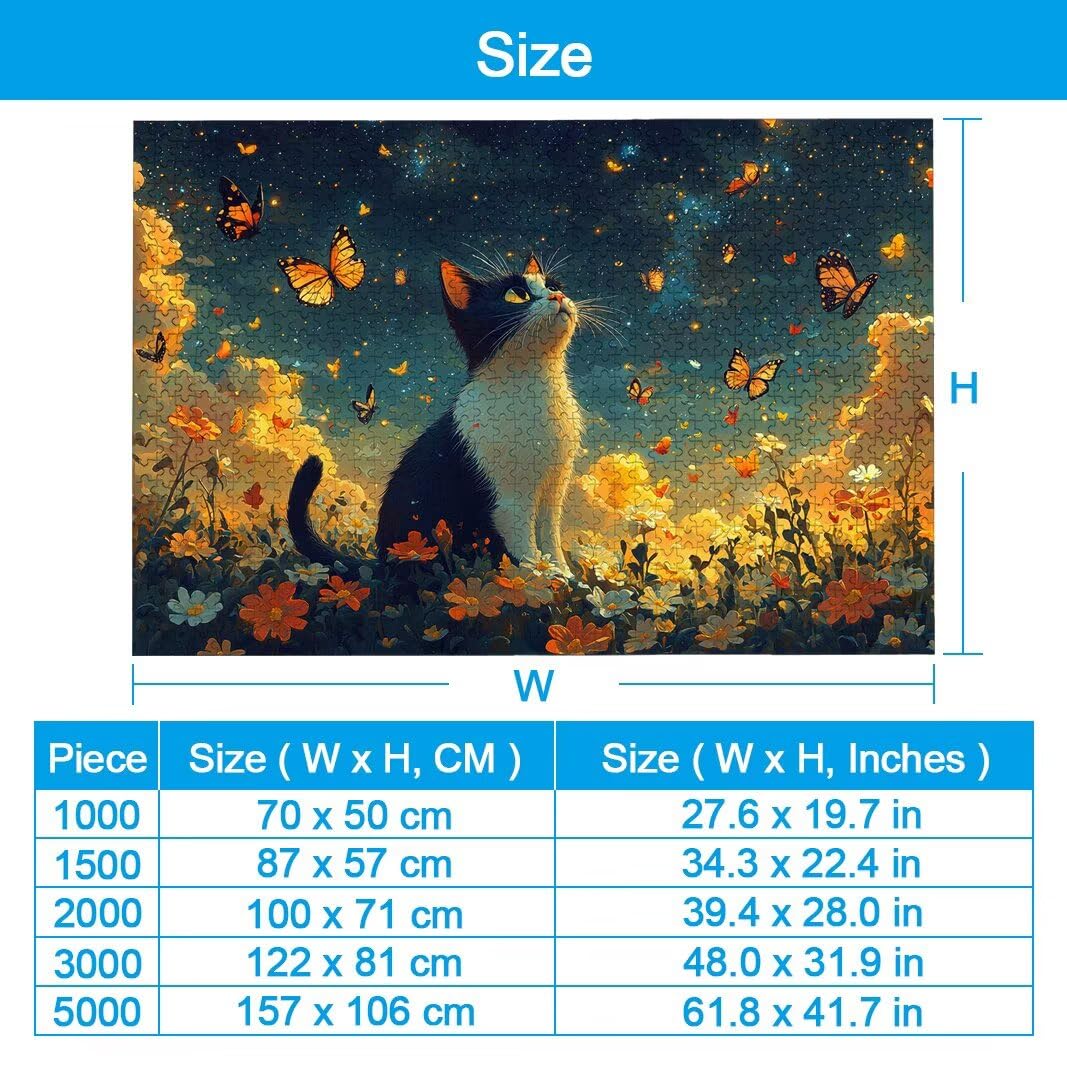 Puzzle Gatto, Puzzle 1000 Pezzi per Adulti, Regalo Donna/Uomo -2479