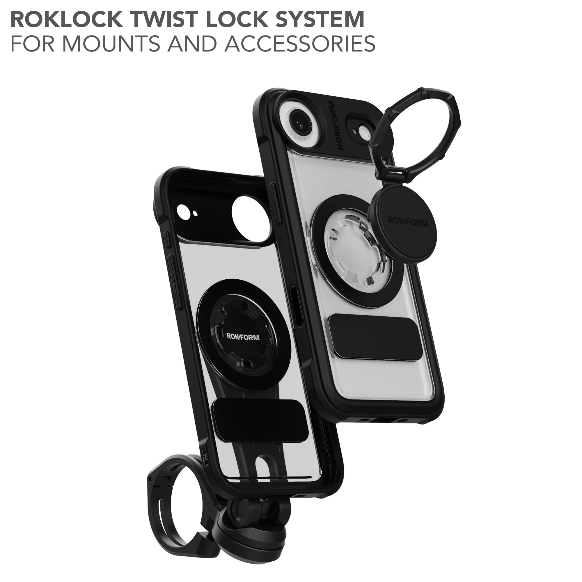 Rokform - Custodia in cristallo compatibile con iPhone 17 Air, custodia magnetica (trasparente)