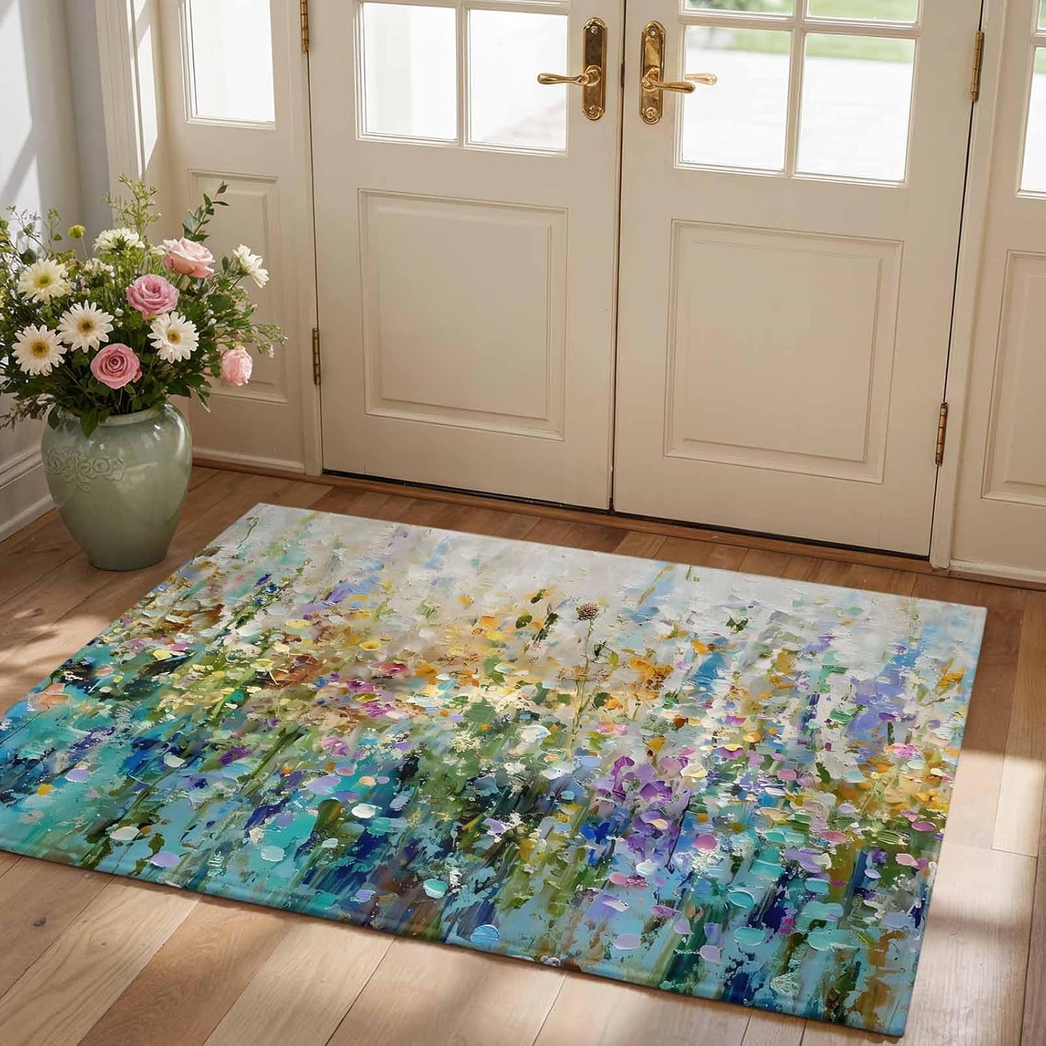 Yellow Card Small Amazon.com: Wild Garden Washable 2x3 Entryway Rug, Ultra-Thin Rustic ...
