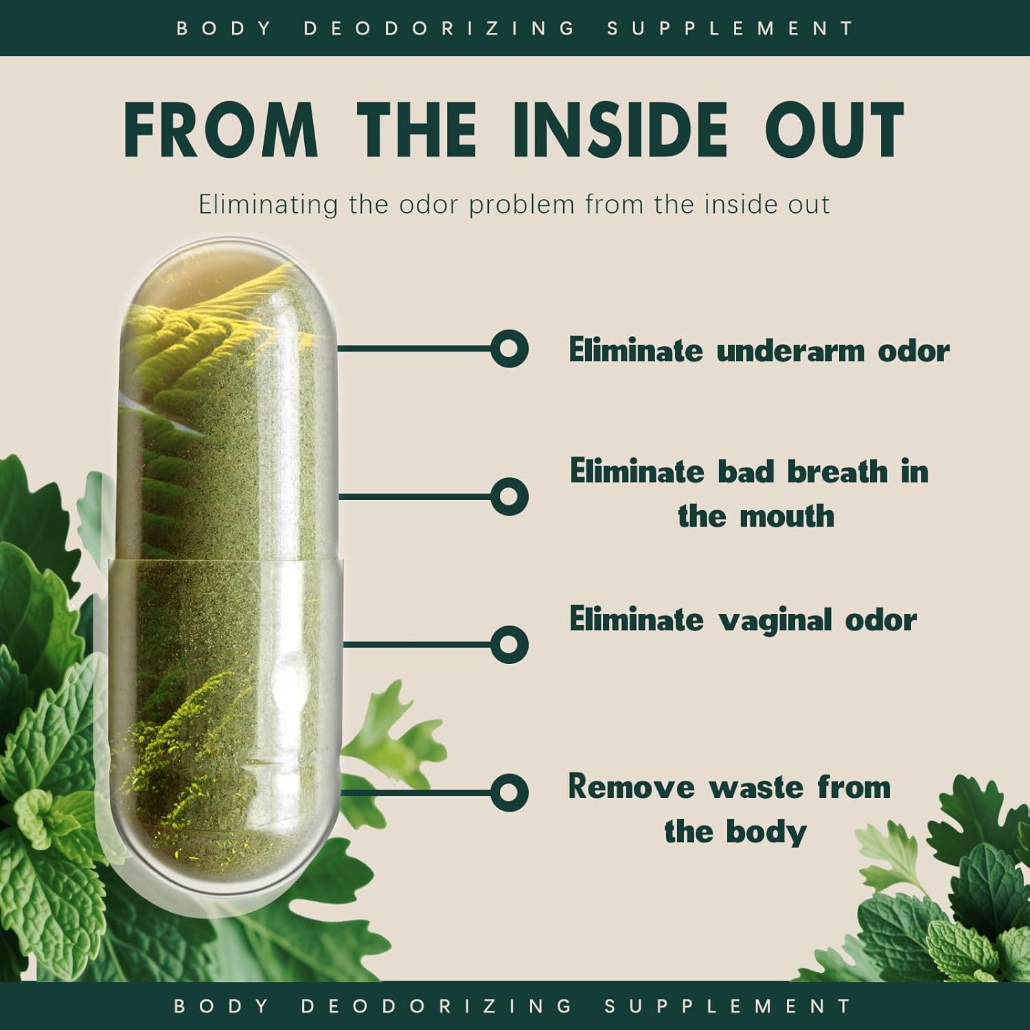 Body Deodorizing Supplement, Body Deodorant Supplement,Bodys Deodorant Capsules,90 Capsules (1pcs) - Image 3