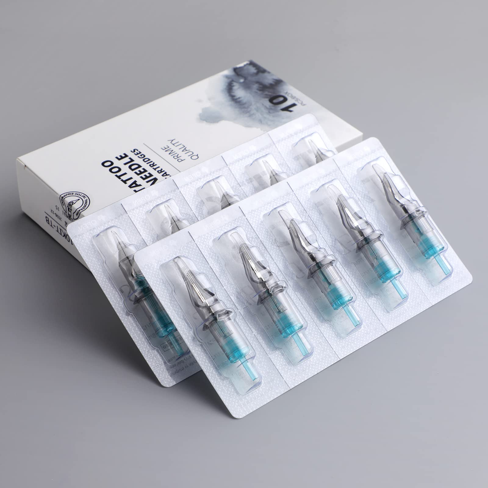 Kit macchinetta rotativa per tatuaggi - Penna per tatuaggi a cartuccia con mini alimentatore digitale, corsa da 3,5 mm, motore da 6000-8000 giri/min, pedale e 10 aghi per cartuccia,Grigio