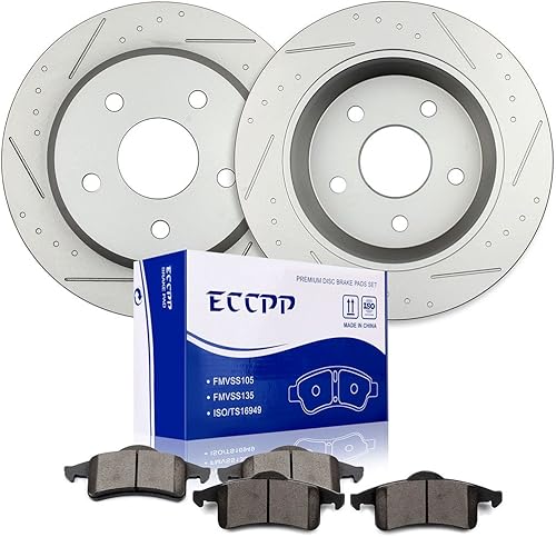 Miniatura 1 de Frenos y rotores, pastillas de freno traseras ECCPP Rotores Kits para Jeep Grand para Cherokee 1999 2000 2001 2002 2003 2004 para Jeep Grand para