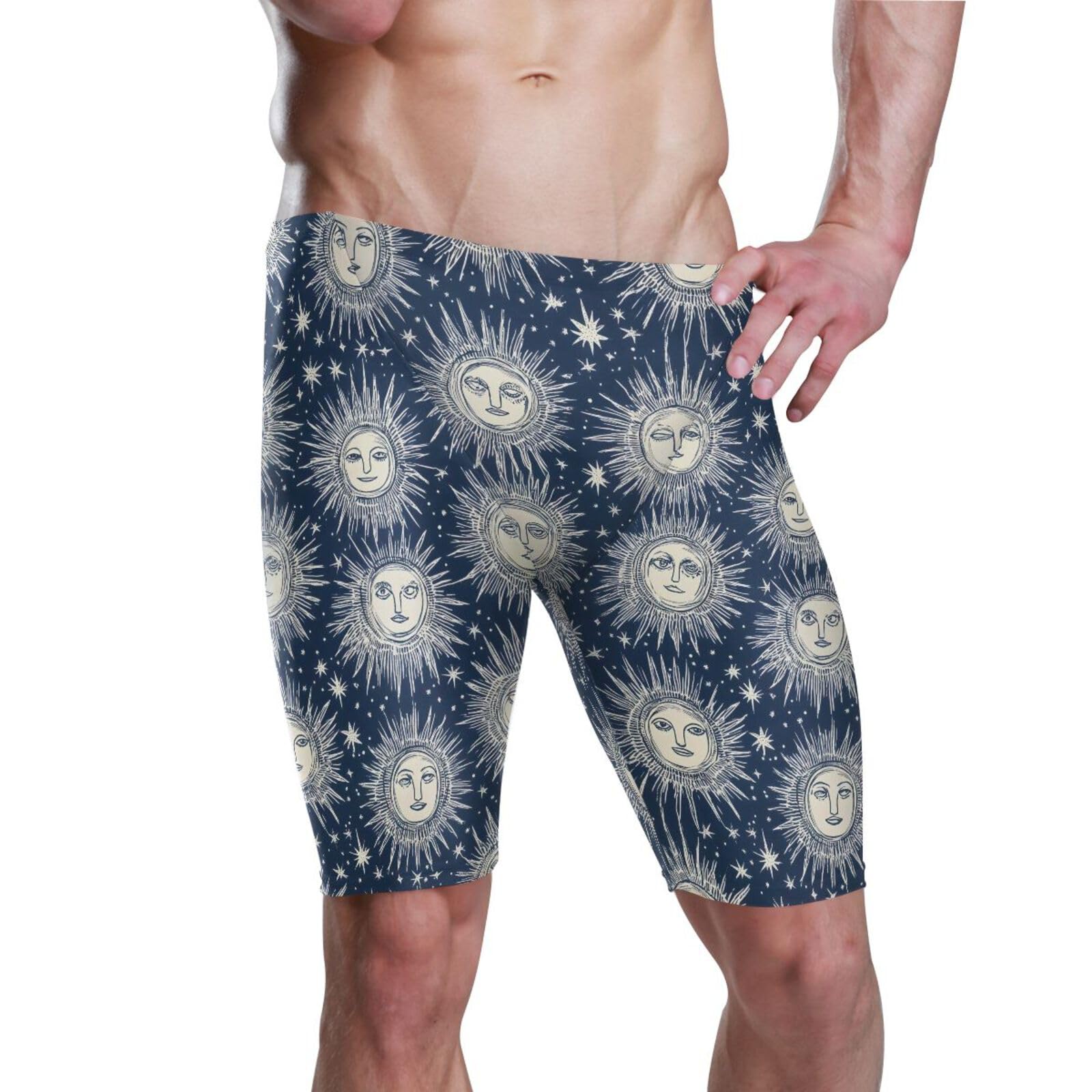 Swimsuits Mandala Moon Sun Men's Swim Jammers Athletic Swimwear S 202b8421