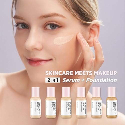 Miniatura 2 de UNICORN GLOW SLEEK SERUM FOUNDATION 266C - Suero hidratante 2 en 1 + base para un aspecto natural, con aerógrafo y base hidratante con ácido