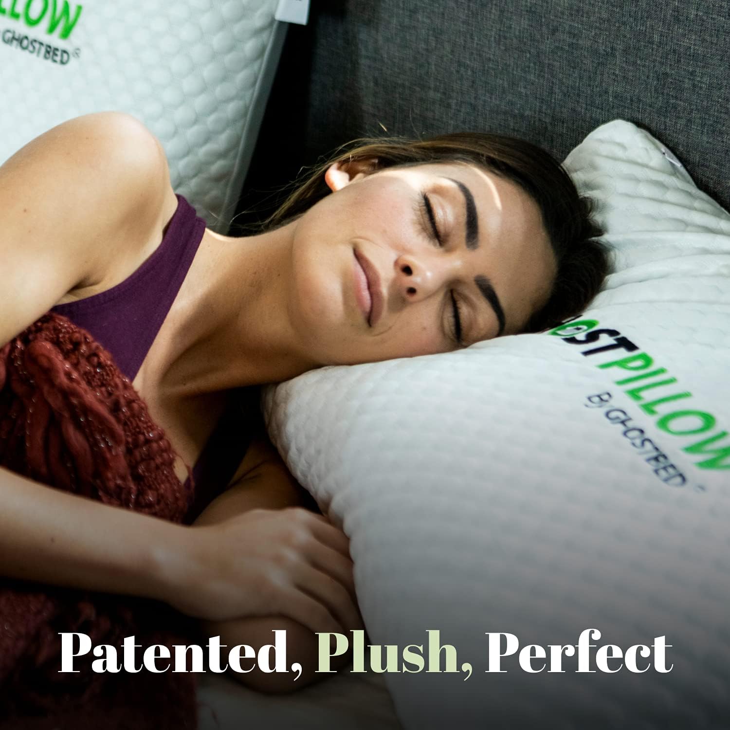 40% оƒƒ Dіѕсоunt GhostBed Memory Foam Pillow - Cooling & Contouring Gel Memory Foam with Ergonomic Design & Patented Cooling Layer, 1 Pack
