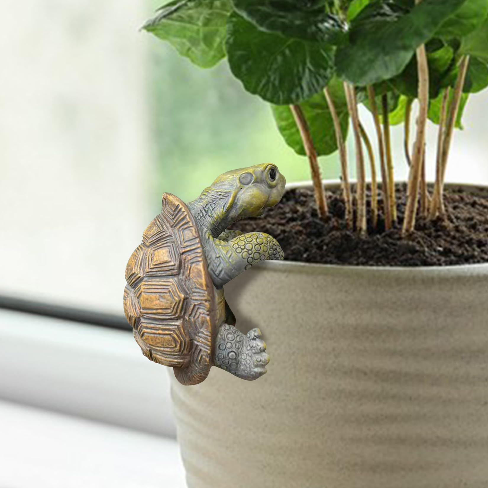 Mini żółw Ogrodowy O Długości 8 Cm Figurki żółwi Do Zawieszania Doniczek Figurki Ogrodowe Do Użytku Na Zewnątrz Odporne Na Warunki Atmosferyczne
