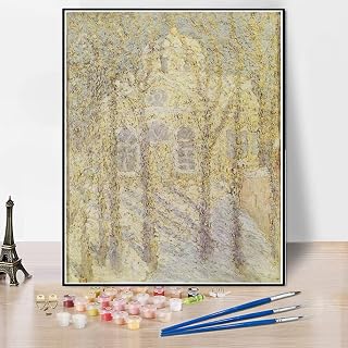 DIY Oil Painting Kit,Church Painting by Kazimir Malevich DIY Painting Paint by Numbers Kits On Canvas