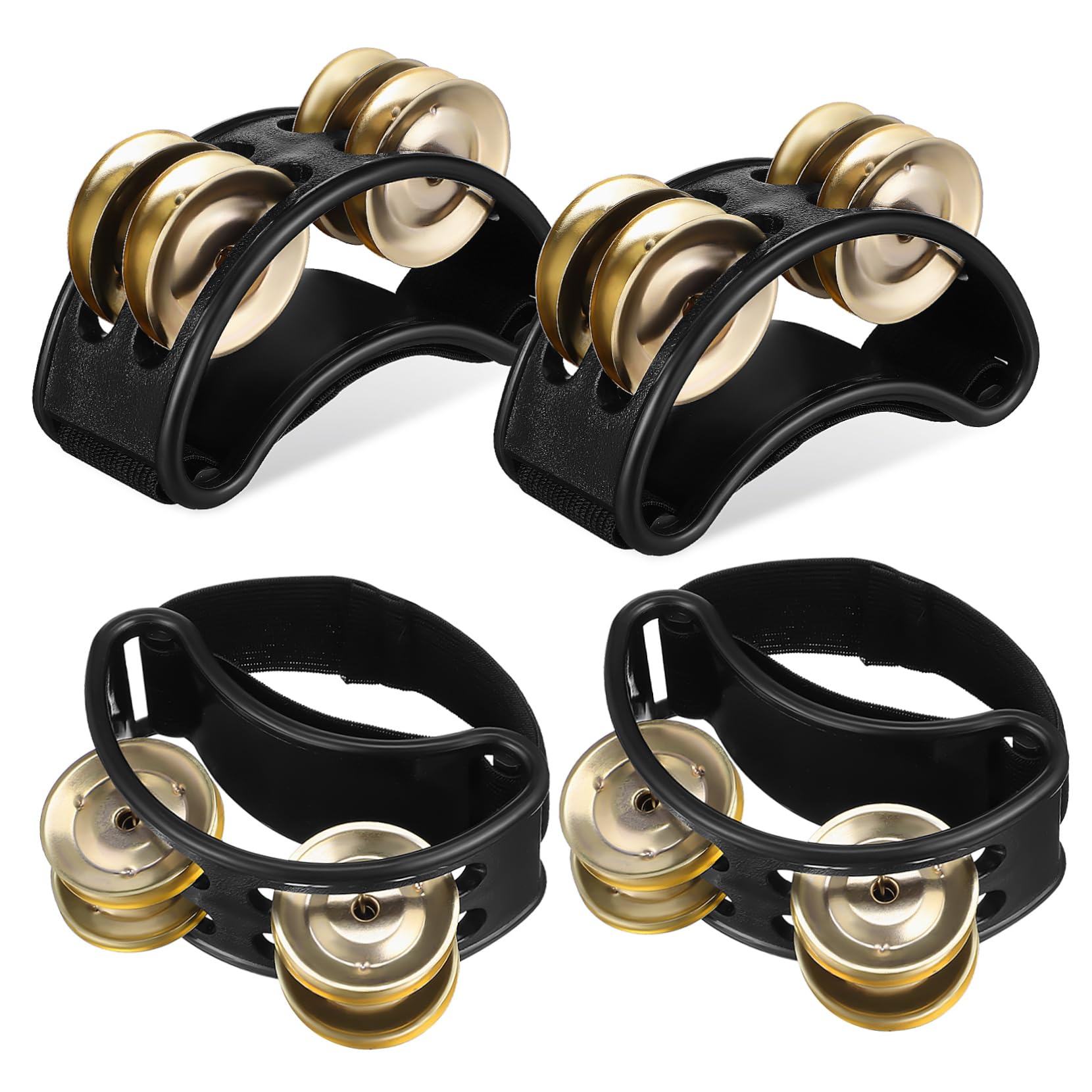 BESPORTBLE for Adults Church 4 Pcs Double Row Foot with Metal Bells Music Instrument