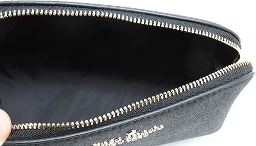 Miniatura 7 de Kate Spade New York Estuche cosmético pequeño de tela con purpurina de oropel, Negro -, Estuche cosmético