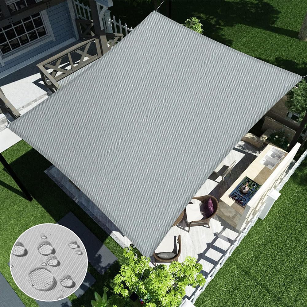 Amazon.de: Sonnensegel 2x3m Wasserdicht Mit sen, Rechteck Mit Befestigung  Set, Wetterbestndig Atmungsaktiv UV Schutz fr Garten Terrasse Balkon  (Grau-2MX3M)