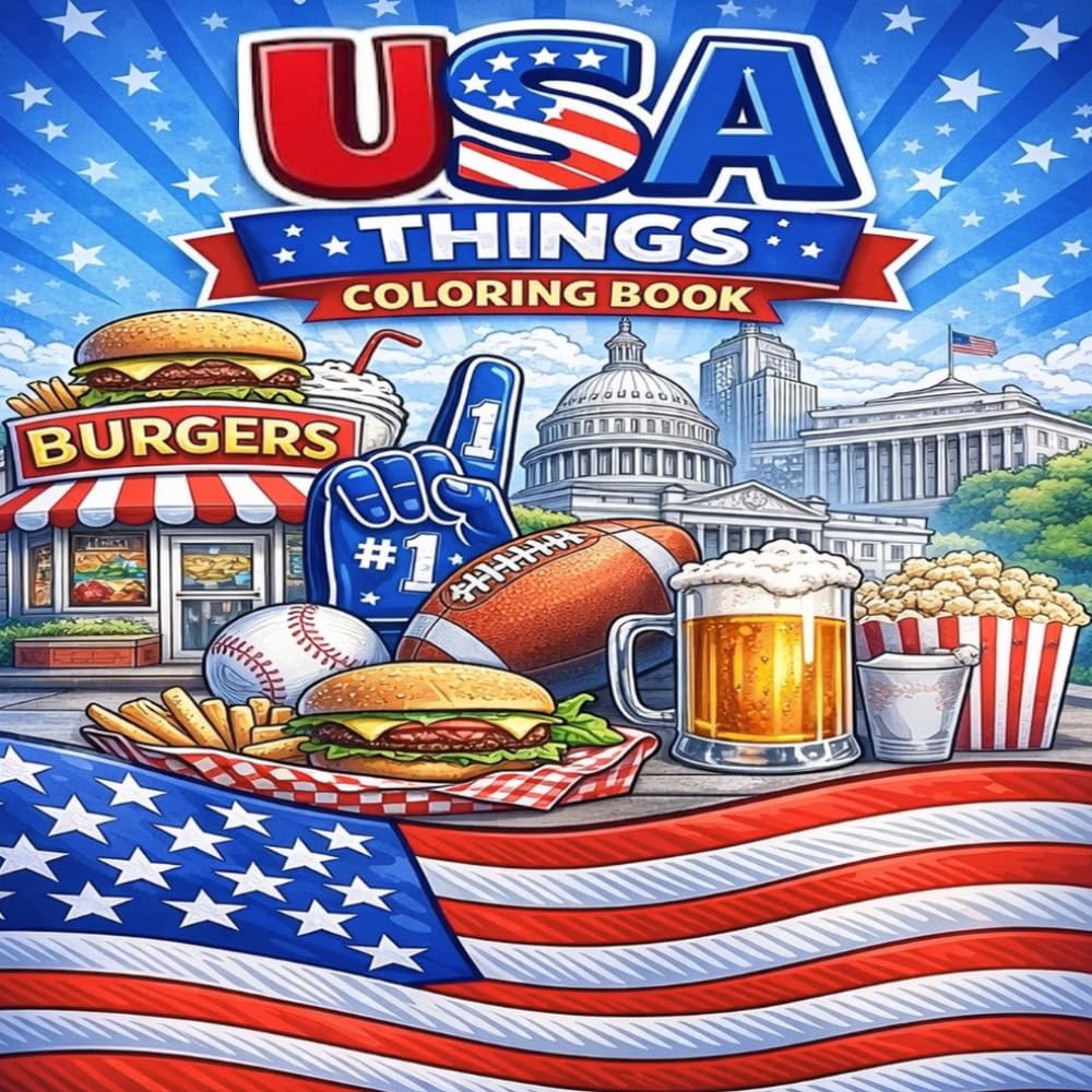 USA Things: Fun & Educational Coloring Book