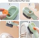 YOPRAM Whitening Shoe Cleaning Cream, Practical Kit with Sponge,Stain Remove Sneaker Cleaner No-Wash, for Leather Sports FREE Shoe Scrubbing Cleaning Brush Boot Clothing Brush with Liquid Box gallery image