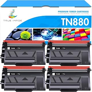 TRUE IMAGE TN880 TN 880 TN-880 Black Toner Cartridge Compatible for TN880 TN-880 TN 880 Super High Yield Toner Cartridge for HL-L6200DW L6200DWT L6400DW MFC-L6700DW L6800DW L6900DW Printer 4-Pack