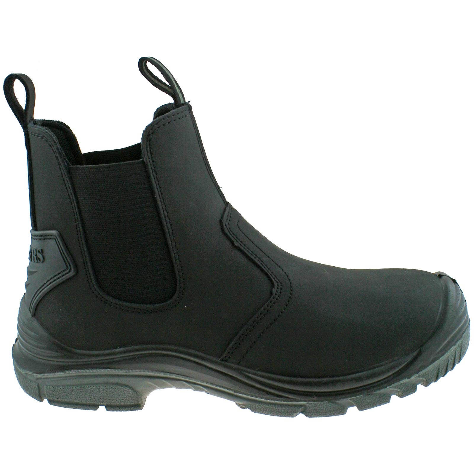 Grafters Mens Black Lightweight Safety Chelsea Dealer Work Boots M371A KD-UK