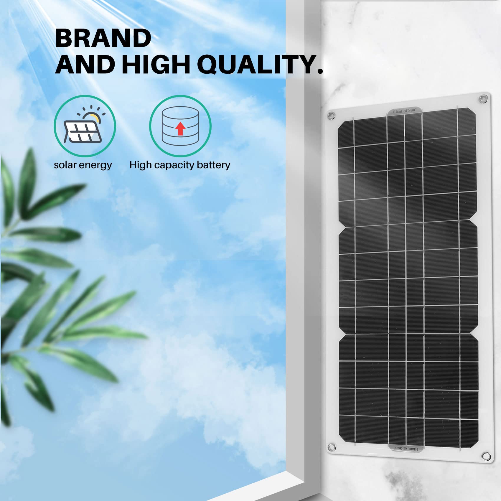 30W 12V Caricabatteria Portatile a Pannello Solare per Auto, Barca, con 100A Controller Bequem im Freien