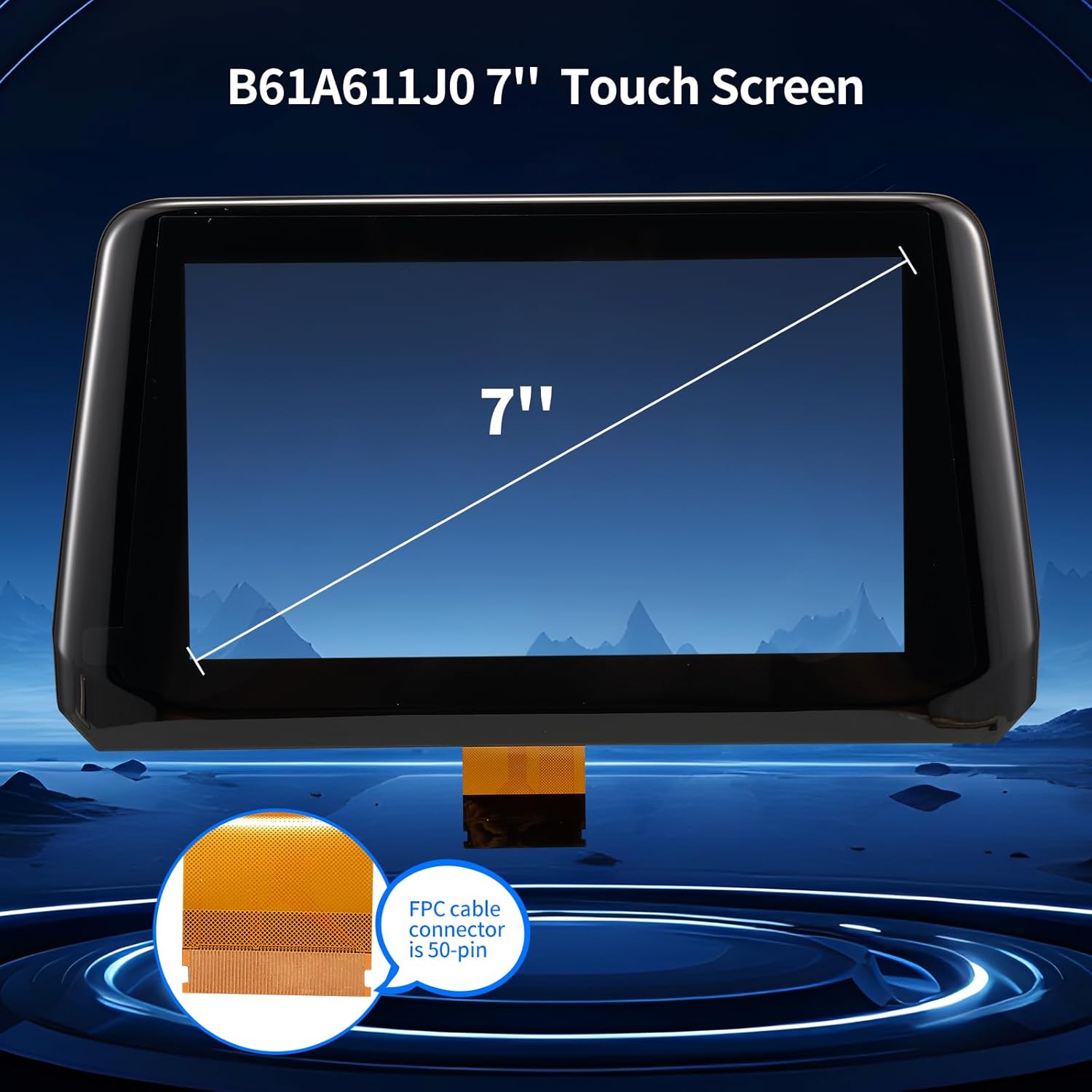 Touch Screen Replacement B61A611J0 Fit 2017 2018 Mazda 3 Sport GPS Navigation Radio Display, 7-Inch Touchscreen Glass Digitizer Compatible with GPS Mazda 3 Alexa Car Display BJS7669C0E BJS7669C0L