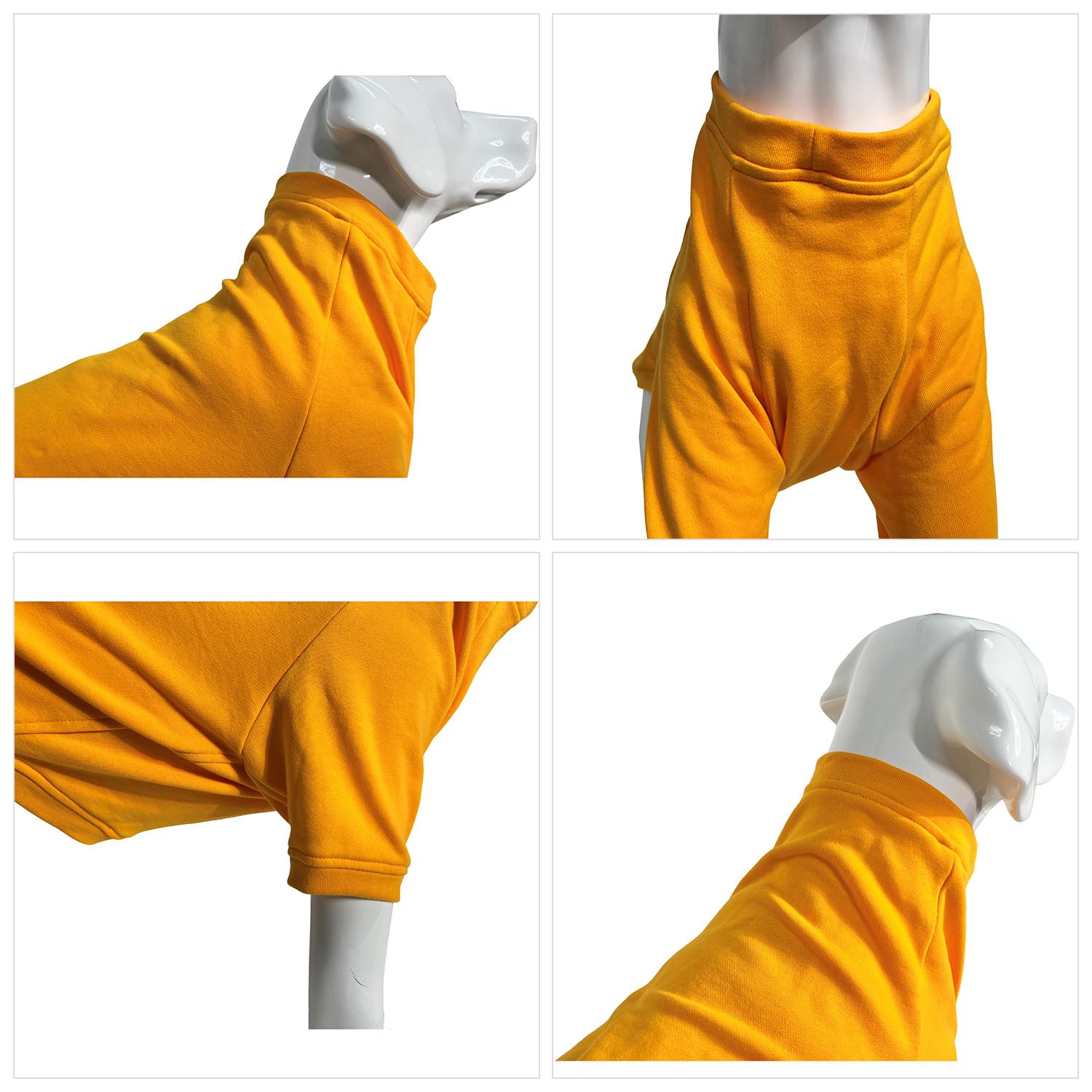 Lovelonglong Dog Pullover Sweatshirt Autumn Winter Cold Weather Dog T-Shirts for Small Medium Large Size Dogs Golden Retriever Clothes Orange XXXXL - Image 4