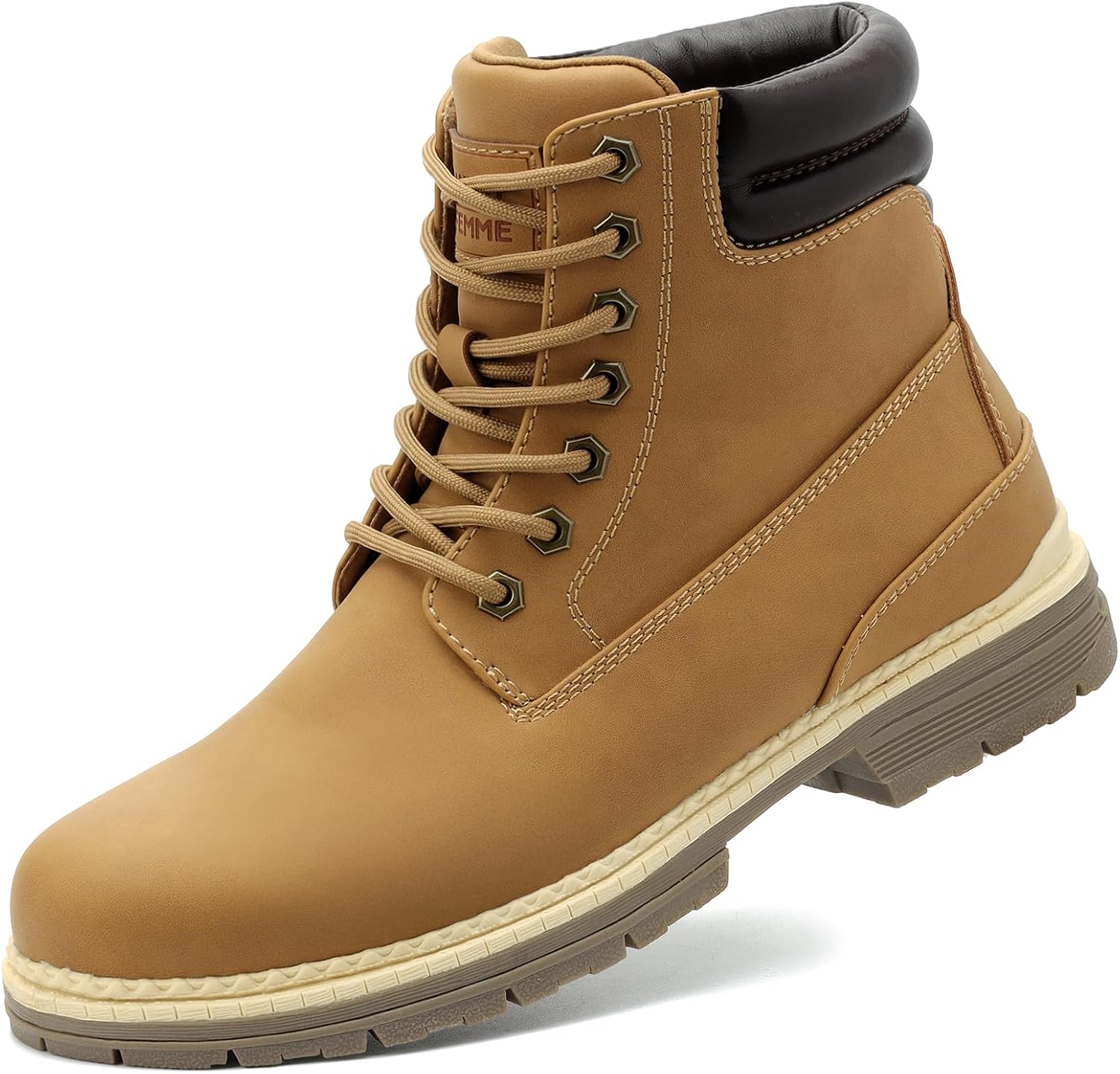 ANJOUFEMME Winter Hiking Boots Men Waterproof, Warm Work Trekking Shoes for Men