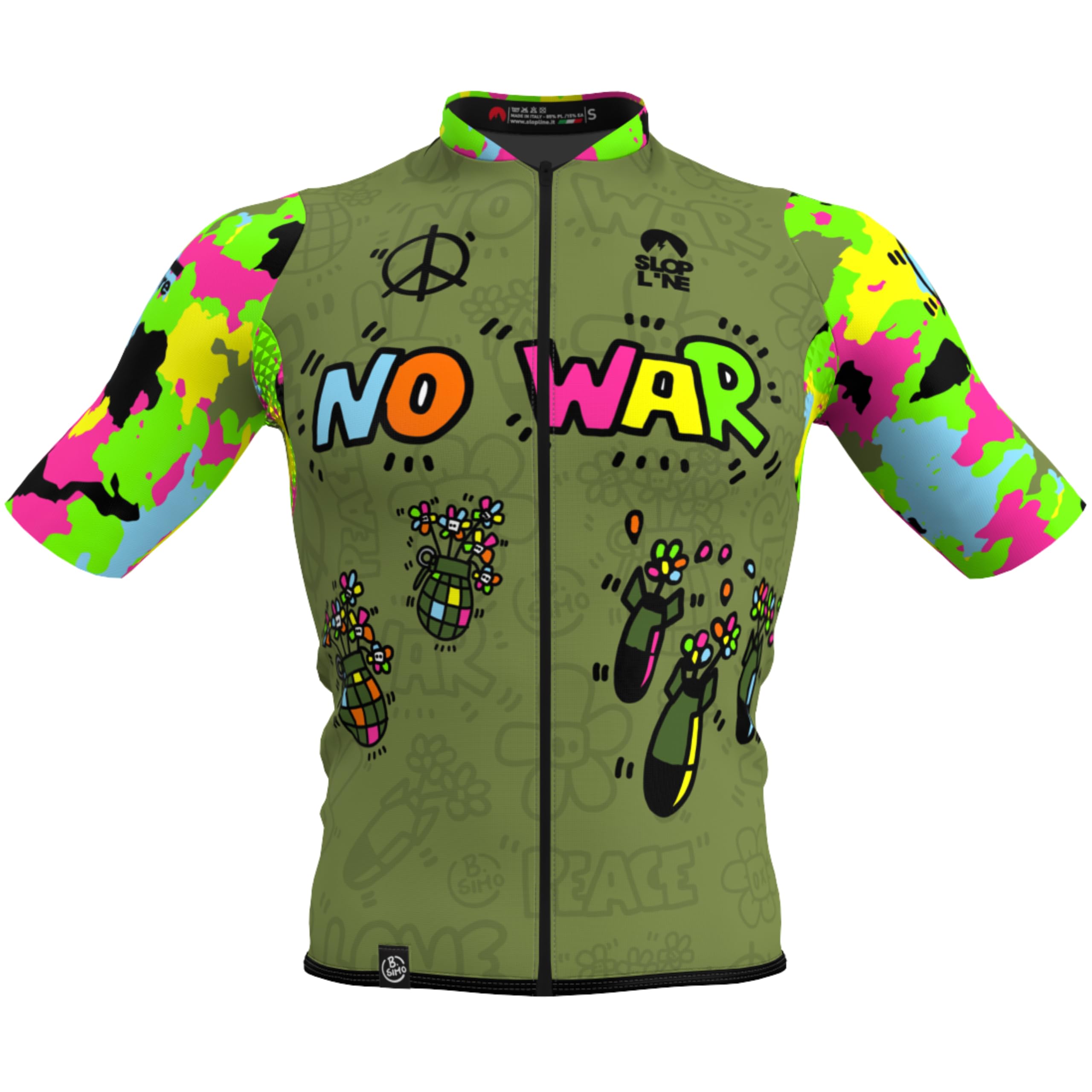 Maglia Manica Corta Estiva da Ciclismo Modello NOWAR, Leggera, Altamente Traspirante con 3 Tasche Posteriori, Rapid Dry e Taglio Manica al Vivo - Unisex