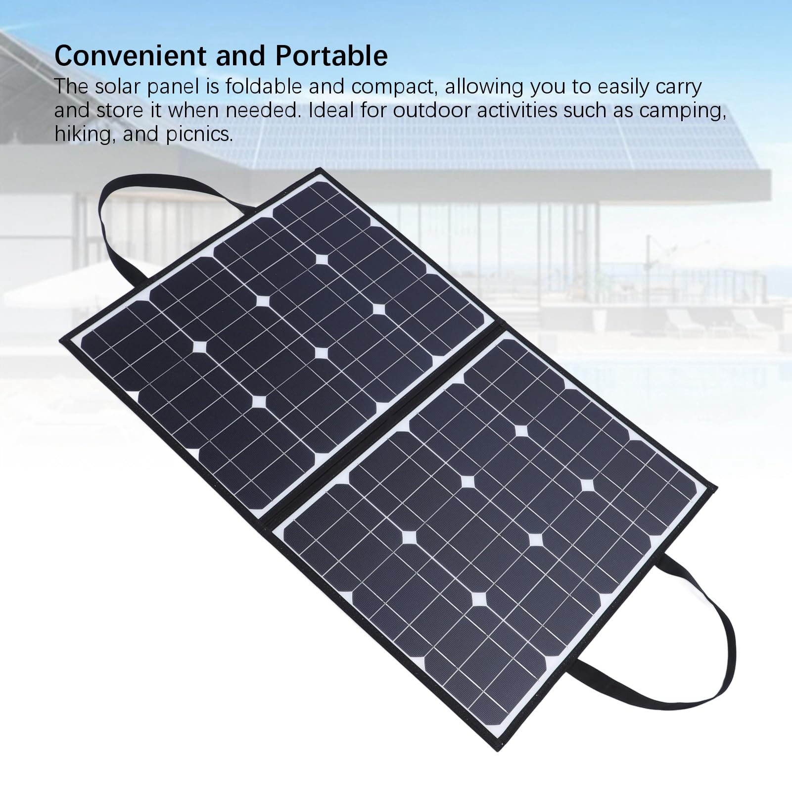 Kit de cargador portátil USB dual monocristalino de alta eficiencia con panel solar plegable de 200 W con guía de ángulo para acampar, caminar, aventuras al aire libre