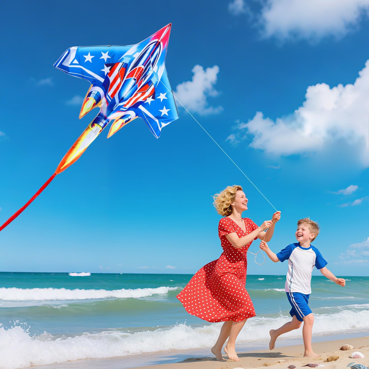 Xida Kites for Kids & Adults Easy to Fly, Large Kite for Adults,Beginner Kite for Kids Ages 4-8, 8-12, Perfect for Beach Trip and Family Activities