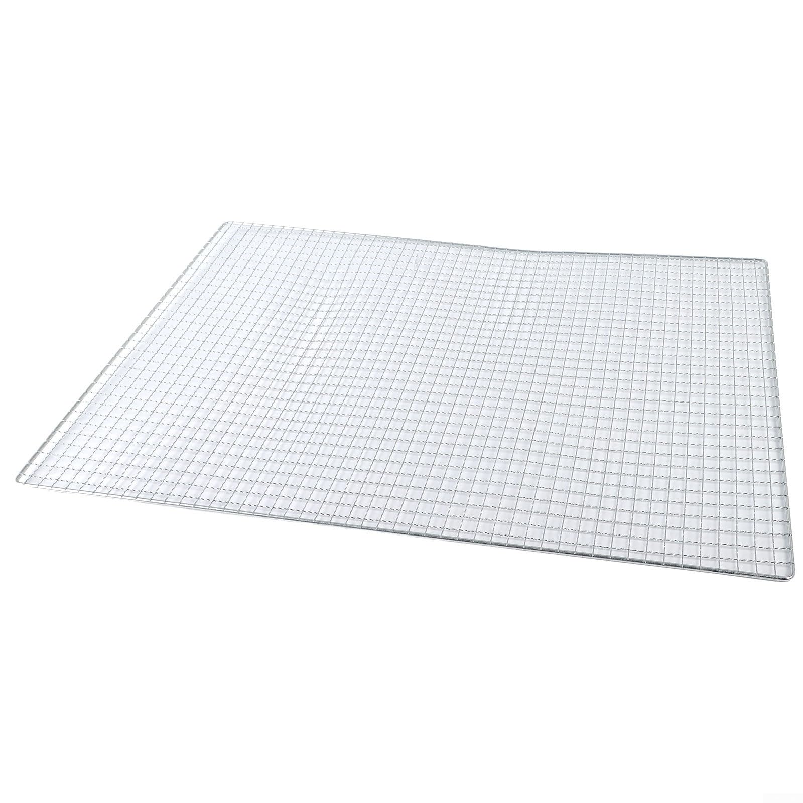Parrilla de cocina cuadrada en acero inoxidable para platos y sartenes duradera de 45 x 30 cm